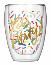 Let's Party Confetti Glass
